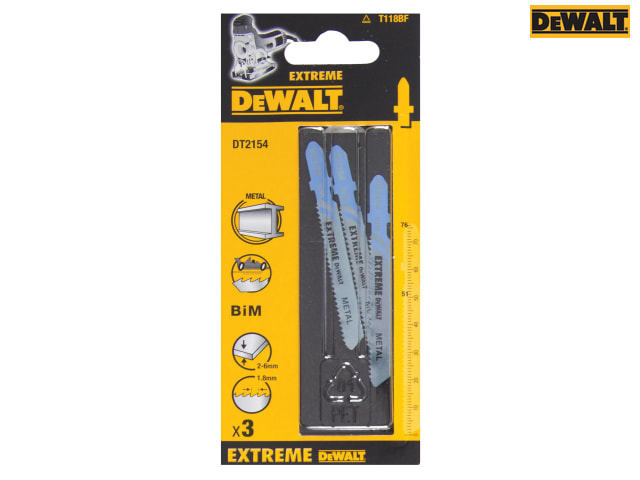 3 DEWALT DT2150 Extreme T Shank Metal Cutting Blades 