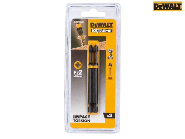 www.toolbank Extreme Impact Torsion Bits PZ2 x 85mm Pack 2