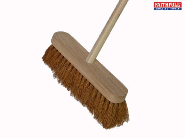 Soft Brush 24inch Natural Coco Broom with Handle 