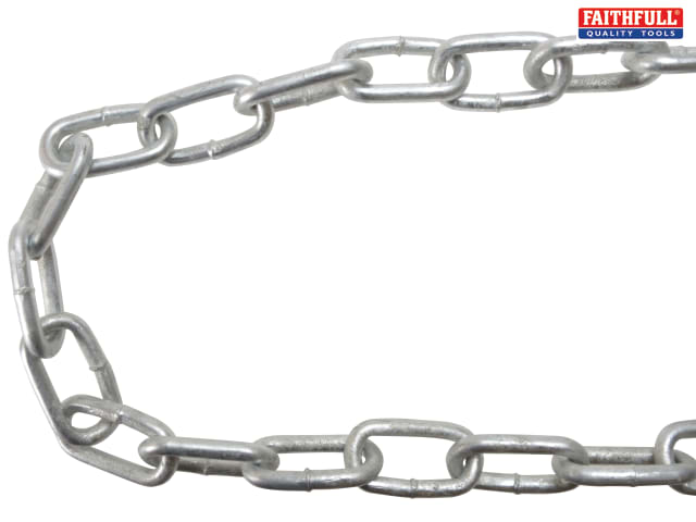NEW Galvanised Chain 5mm x 28mm x 10m Each 