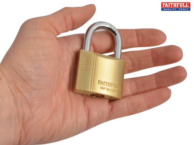 BRASS CORE 40MM OR 50MM PADLOCK WITH 3 KEYS SUITABLE FOR GYMSHEDGATE 