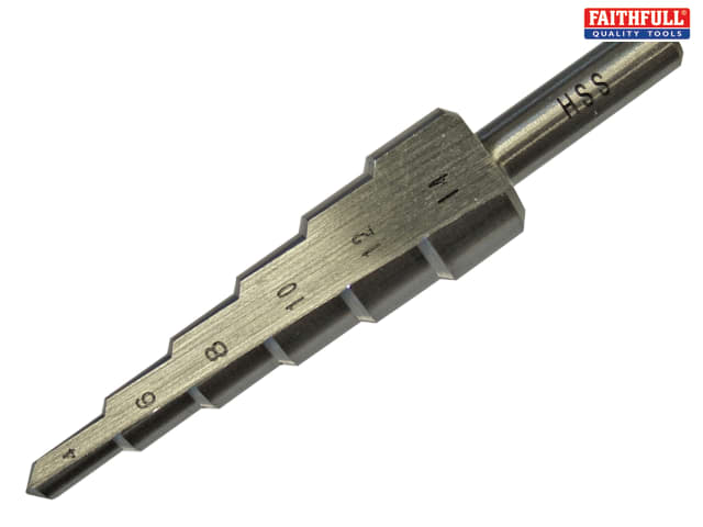 Metal HSS Step Drill Bit Set of 3 4mm to 30mm FAISDSET3 Drill Bits