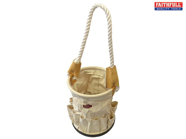 www.toolbank Canvas Tool Bucket with Rope Handle