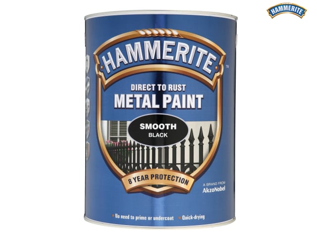 Direct to Rust Smooth Finish Metal Paint Black 5 Litre