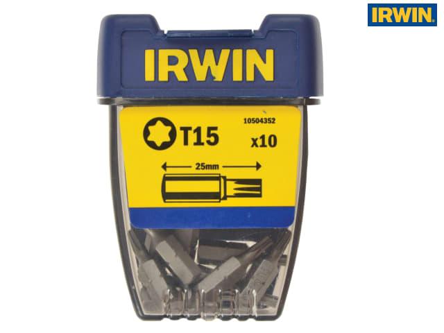 IRWIN Screwdriver Bits Torx T15 x 25mm Pack of 10 IRW10504352 