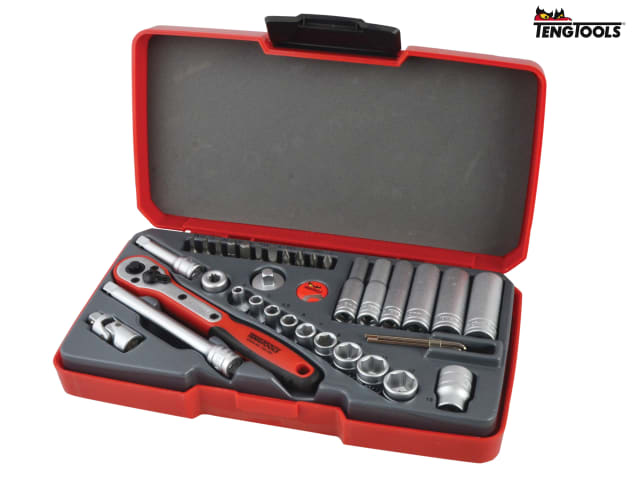 T1424S Teng Tools 24 Piece 1/4 inch Drive Socket Set 